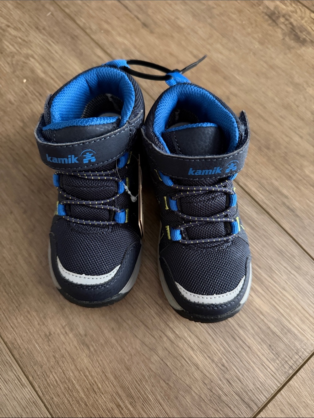 Kamik Boys Navy and Bright Blue High-Top Boots